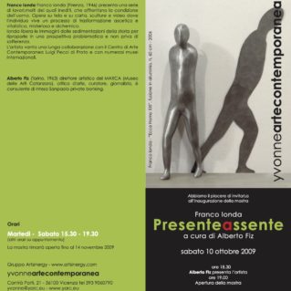 Invito della mostra personale
