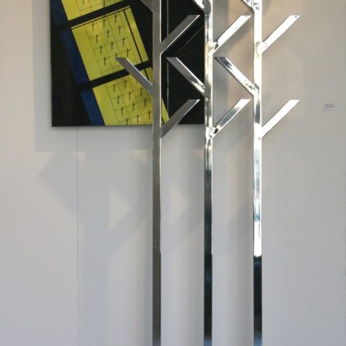 Iler Melioli, Traslitterazione 2010 Installazione acciaio legno pigmenti cm 100x200x36