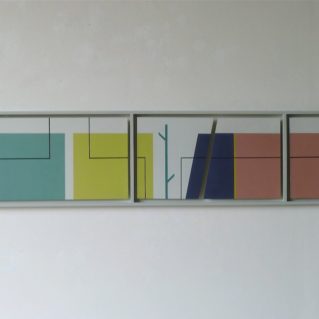 Iler Melioli, 2015 Assemblato, acrilici su alluminio e legno cm 116x30