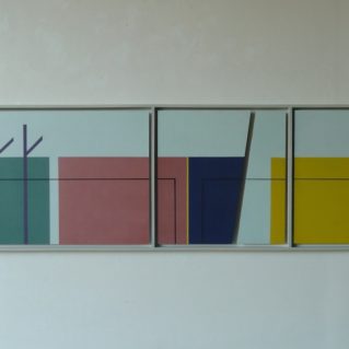 Iler Melioli, 2016 Acrilici su alluminio e legno cm 140x50
