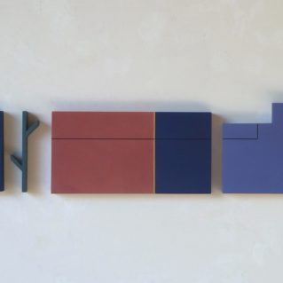 Iler Melioli, 2016 Installazione, acrilici su multistrato cm 112x22x4