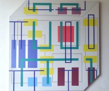 Iler Melioli, Memory connections, 2019 Acrilico su tela cm 195x195