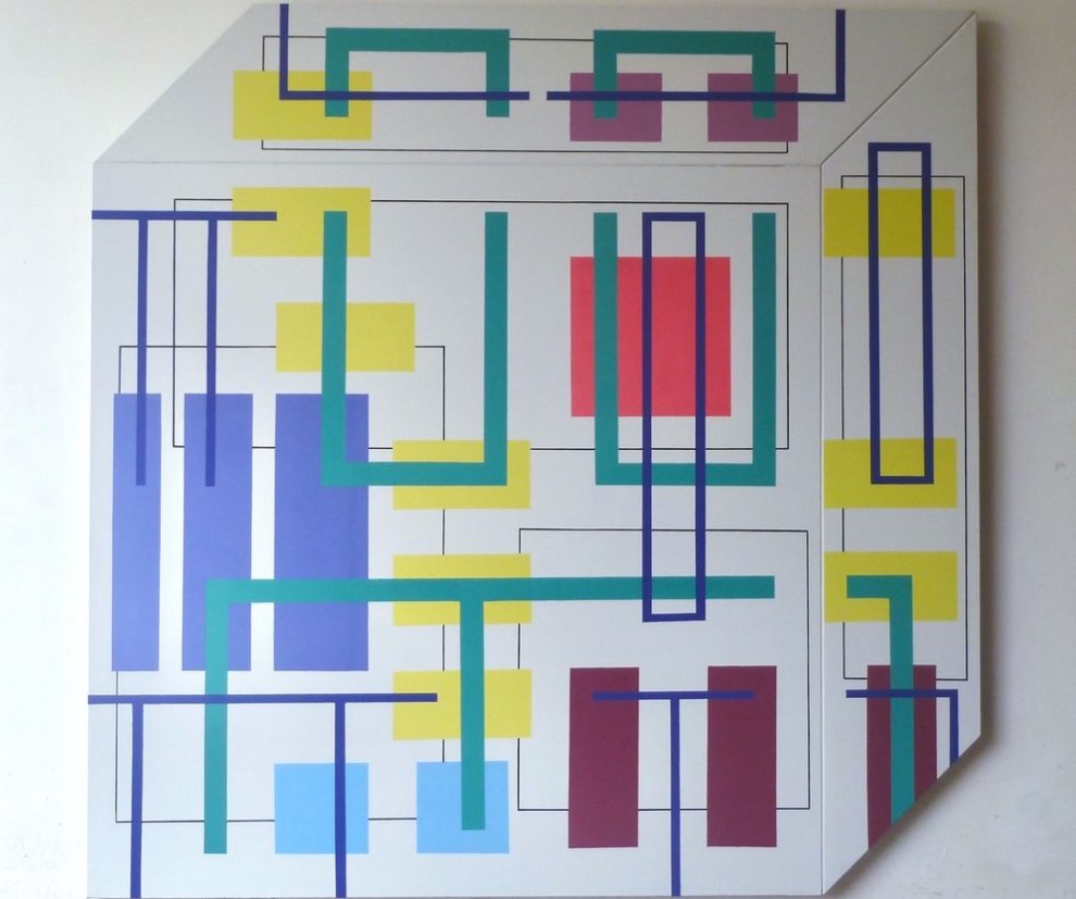 Iler Melioli, Memory connections, 2019 Acrilico su tela cm 195x195