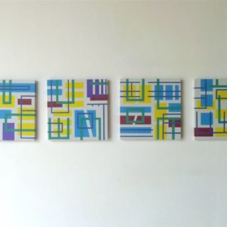 Iler Melioli, 2016 poliacrilici su pvc installazione cm 150x30
