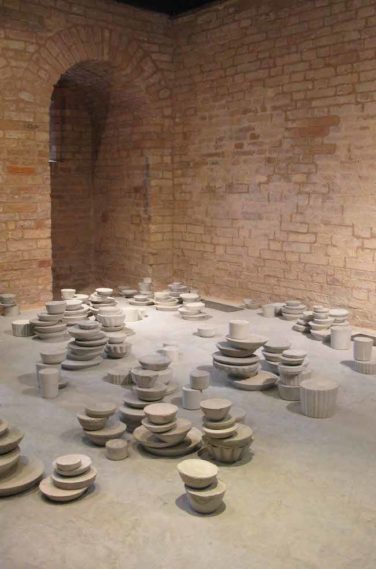 allestimento di Cristina Treppo per la Torre Massimiliana, Isola di Sant'Erasmo