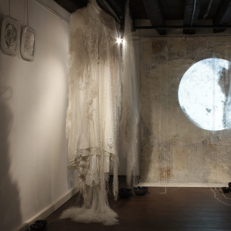 Dania Zanotto, Natural Rhythms, 2015, Installazione Site Specific materica-video-sonora, resina, silicone, cera, stoffa, dimensioni: 10 m²