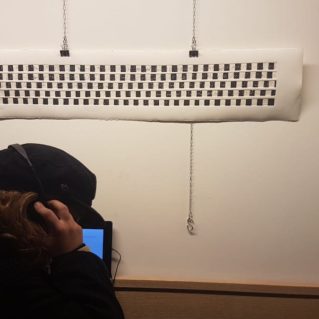 Ilenia Dusi, 2018, Stampe monotipo con installazione sonora, cm 97x20