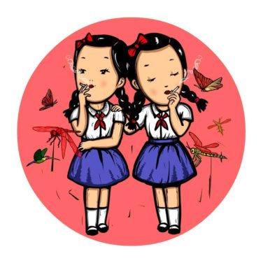 Bu Hua, 2008, Pittura digitale, diametro cm 50