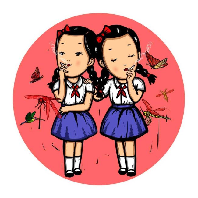 Bu Hua, 2008, Pittura digitale, diametro cm 50