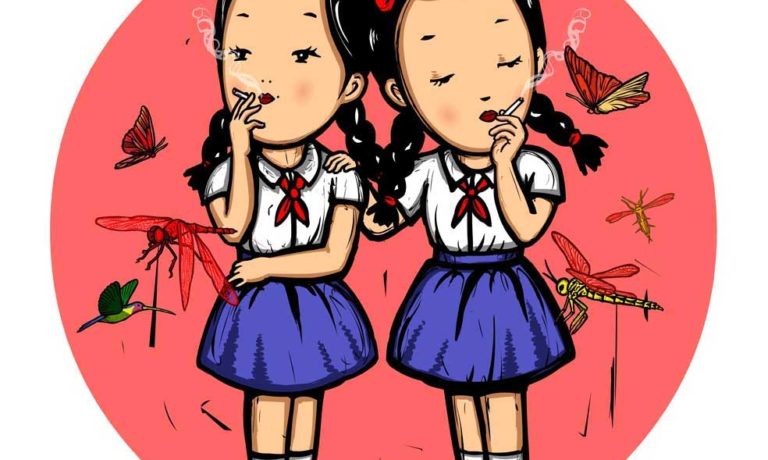 Bu Hua, 2008, Pittura digitale, diametro cm 50