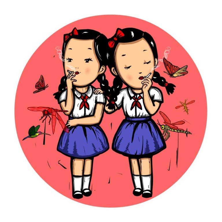 Bu Hua, 2008, Pittura digitale, diametro cm 50