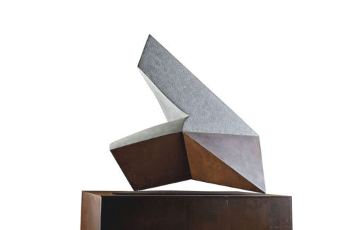Lucio Scortegagna, 2009, cemento, acciaio, ossidi, 66x67x28 cm