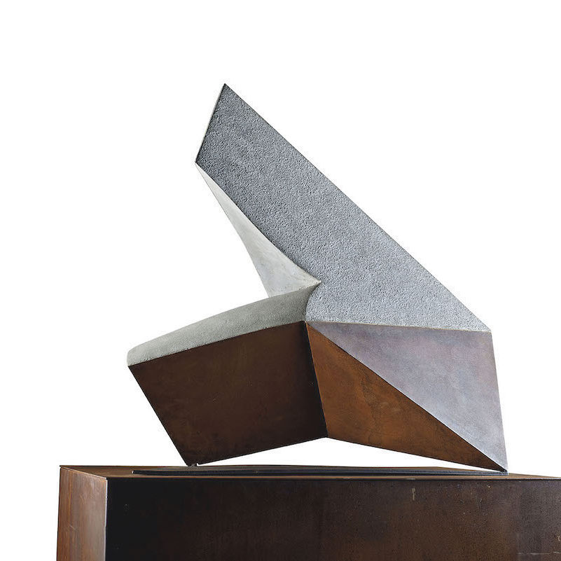 Lucio Scortegagna, 2009, cemento, acciaio, ossidi, 66x67x28 cm
