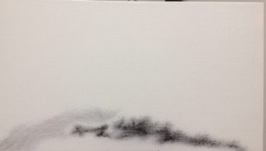 Hu Guoqing, 2015, olio su tela, 28x50 cm