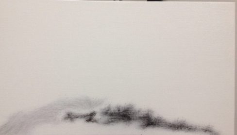 Hu Guoqing, 2015, olio su tela, 28x50 cm