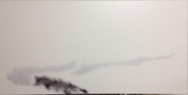 Hu Guoqing, 2015, olio su tela, 75x150 cm