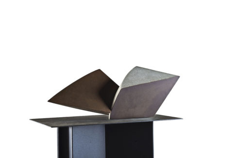 Lucio Scortegagna, 2009, acciaio, cemento e ossidi, 19x25x19 cm