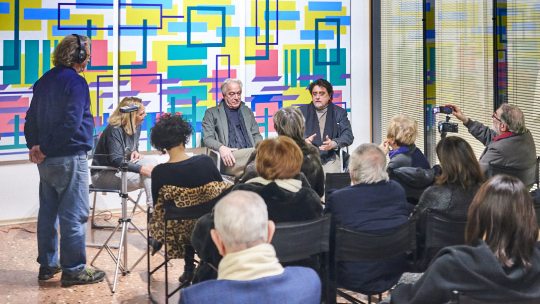 Incontro tra Iler Melioli e Riccardo Caldura in chiusura della mostra Res Extensa