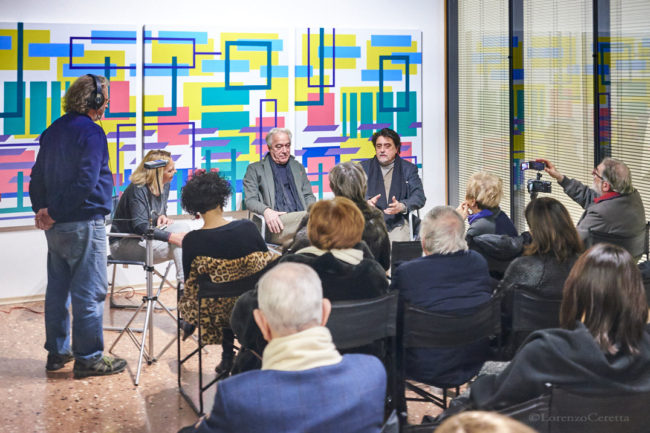 Incontro tra Iler Melioli e Riccardo Caldura in chiusura della mostra Res Extensa